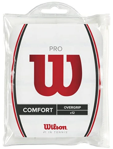 2. Wilson Pro Overgrip - Comfort (Pack 12 unidades) Color Blanco